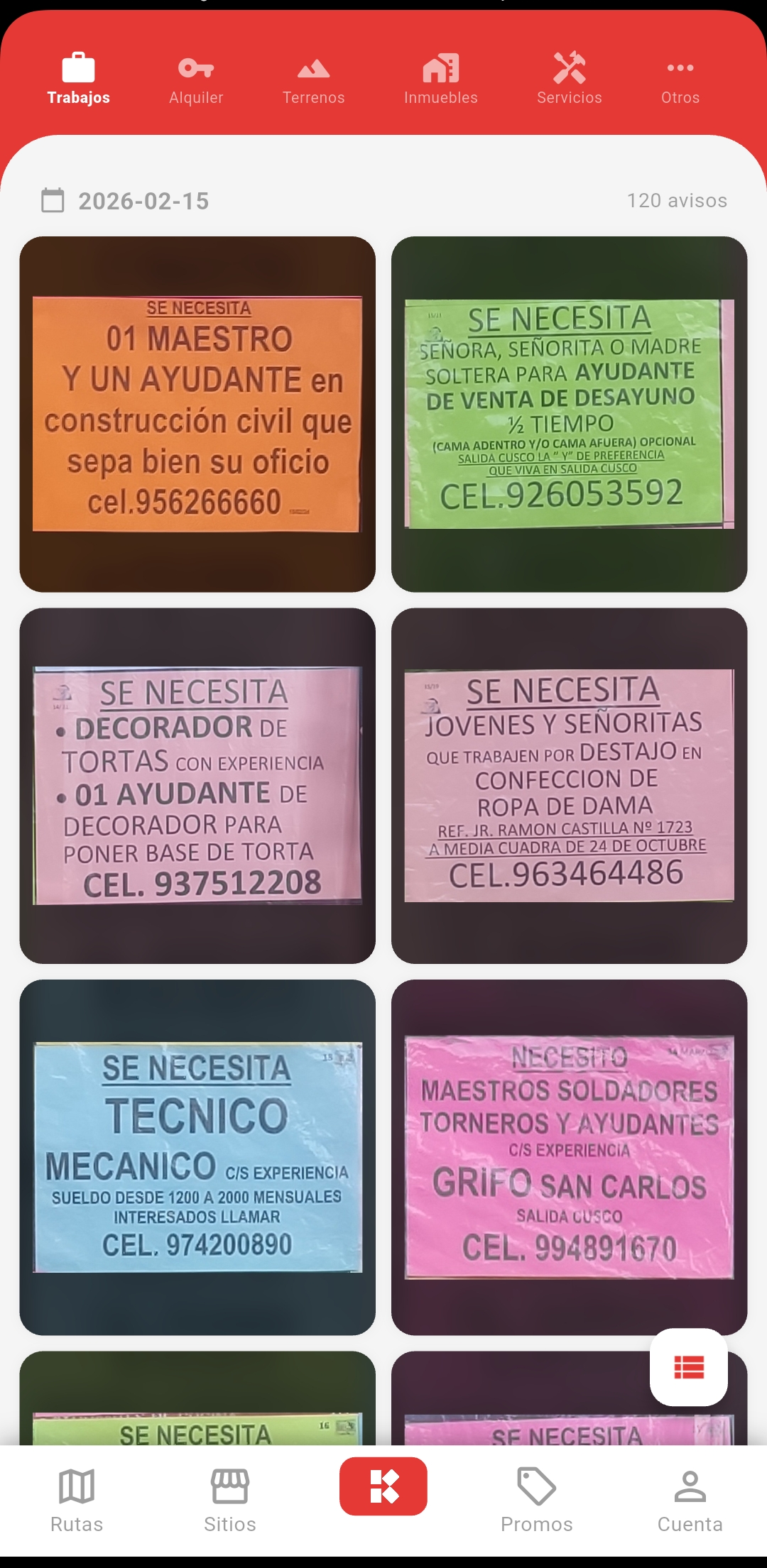 Vista previa de la app